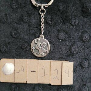 Item # JA129 James Avery Retired Sterling St. Christopher Pendant/Keychain